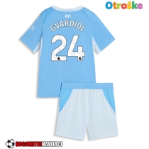 Otroške Nogometnih dresov Manchester City Josko Gvardiol #24 Domači 2026-27 Kratki rokavi (+ hlače)